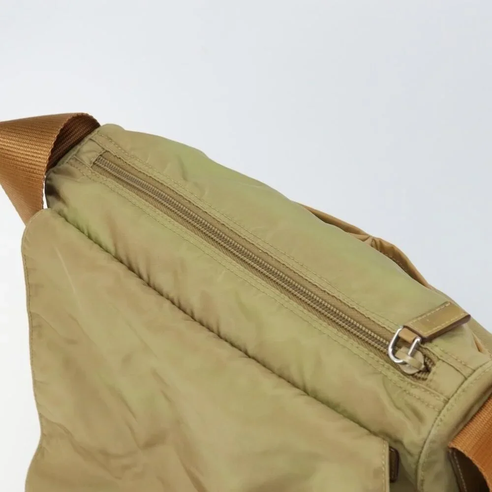 Authentic PRADA Shoulder Bag Nylon Beige Silver - Picture 2 of 16